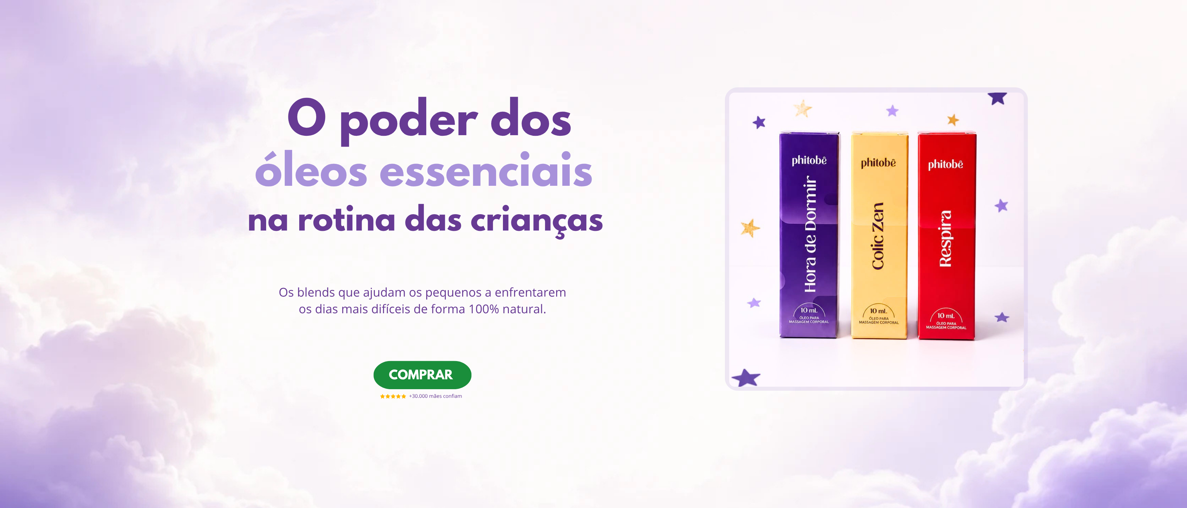Blend de óleos essenciais que acalma e relaxa — roll-ons Colic Zen e Hora de Dormir