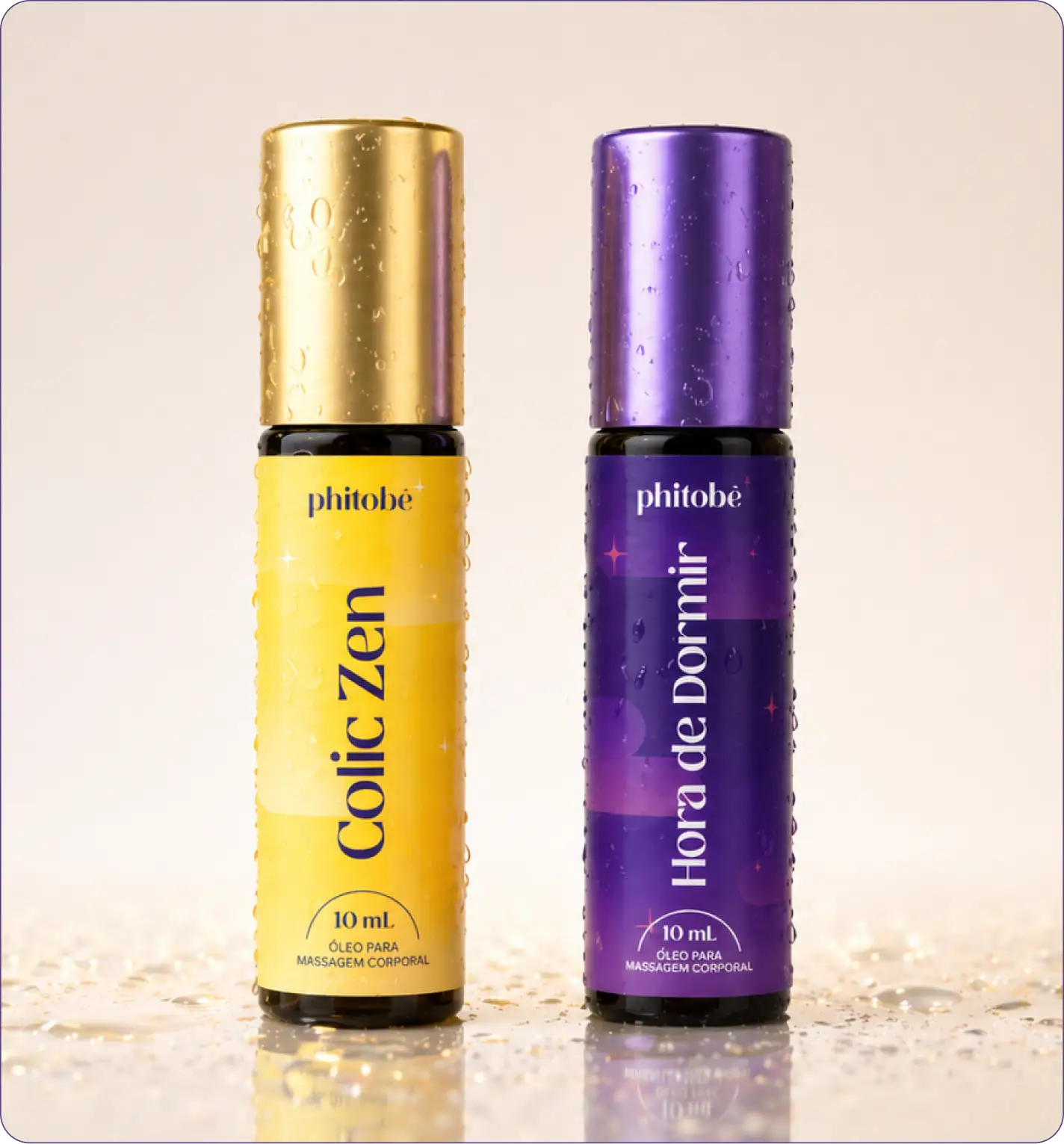 Kit com os roll-ons Colic Zen e Hora de Dormir lado a lado